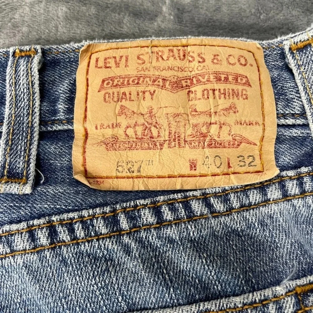 Levi's 527 Y2K Boot Cut Jeans Mens 40x32 Fit 38x32 Blue Denim Medium Wash Cowboy